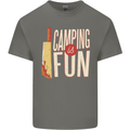 Camping is Fun Funny Murder Halloween Mens Cotton T-Shirt Tee Top Charcoal