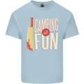 Camping is Fun Funny Murder Halloween Mens Cotton T-Shirt Tee Top Light Blue