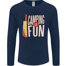Camping is Fun Funny Murder Halloween Mens Long Sleeve T-Shirt Navy Blue