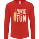 Camping is Fun Funny Murder Halloween Mens Long Sleeve T-Shirt Red