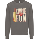Camping is Fun Funny Murder Halloween Mens Sweatshirt Jumper Charcoal