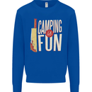 Camping is Fun Funny Murder Halloween Mens Sweatshirt Jumper Royal Blue