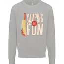 Camping is Fun Funny Murder Halloween Mens Sweatshirt Jumper Sports Grey