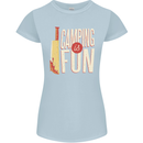 Camping is Fun Funny Murder Halloween Womens Petite Cut T-Shirt Light Blue