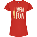 Camping is Fun Funny Murder Halloween Womens Petite Cut T-Shirt Red