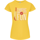 Camping is Fun Funny Murder Halloween Womens Petite Cut T-Shirt Yellow