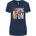 Camping is Fun Funny Murder Halloween Womens Wider Cut T-Shirt Navy Blue