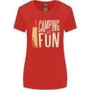 Camping is Fun Funny Murder Halloween Womens Wider Cut T-Shirt Red