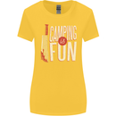 Camping is Fun Funny Murder Halloween Womens Wider Cut T-Shirt Yellow
