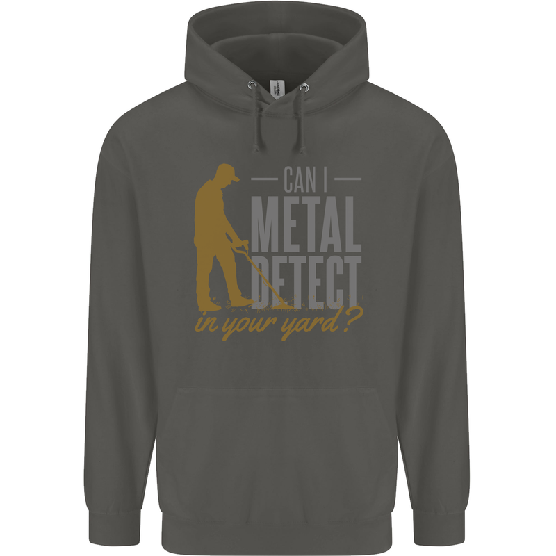 Can I Metal Detect Funny Detecting Detector Childrens Kids Hoodie Storm Grey