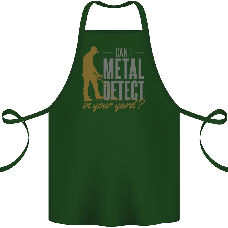 Can I Metal Detect Funny Detecting Detector Cotton Apron 100% Organic Forest Green