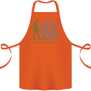 Can I Metal Detect Funny Detecting Detector Cotton Apron 100% Organic Orange