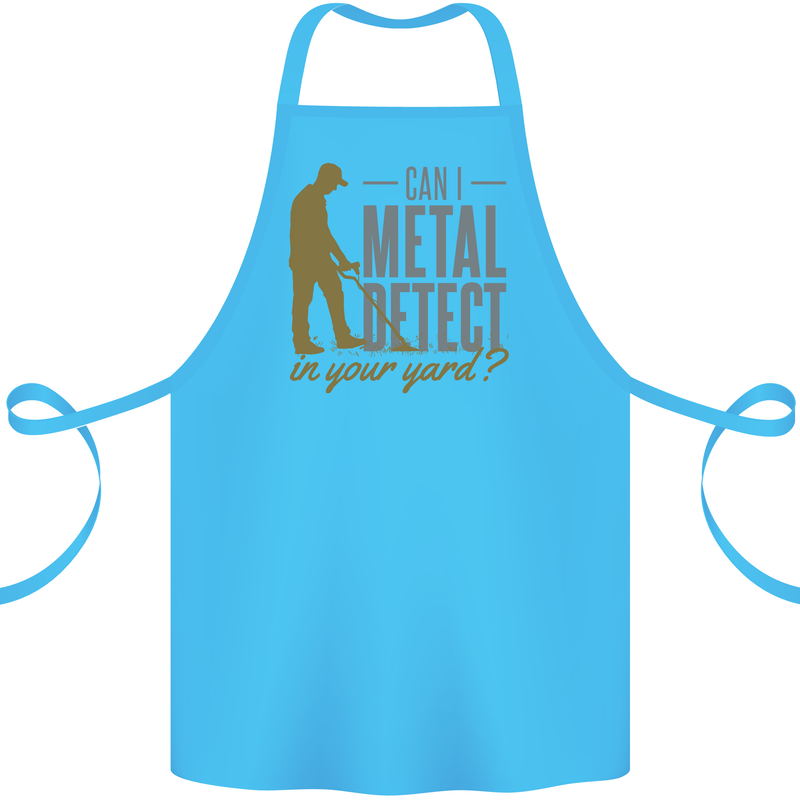 Can I Metal Detect Funny Detecting Detector Cotton Apron 100% Organic Turquoise