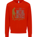 Can I Metal Detect Funny Detecting Detector Kids Sweatshirt Jumper Bright Red