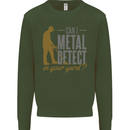 Can I Metal Detect Funny Detecting Detector Kids Sweatshirt Jumper Forest Green