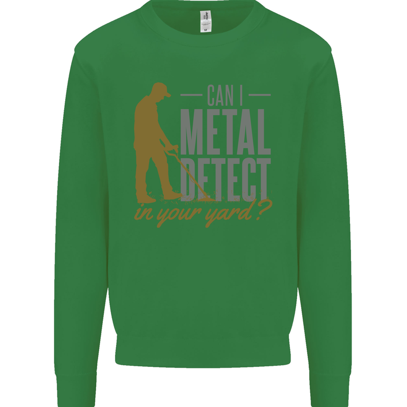 Can I Metal Detect Funny Detecting Detector Kids Sweatshirt Jumper Irish Green