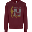 Can I Metal Detect Funny Detecting Detector Kids Sweatshirt Jumper Maroon