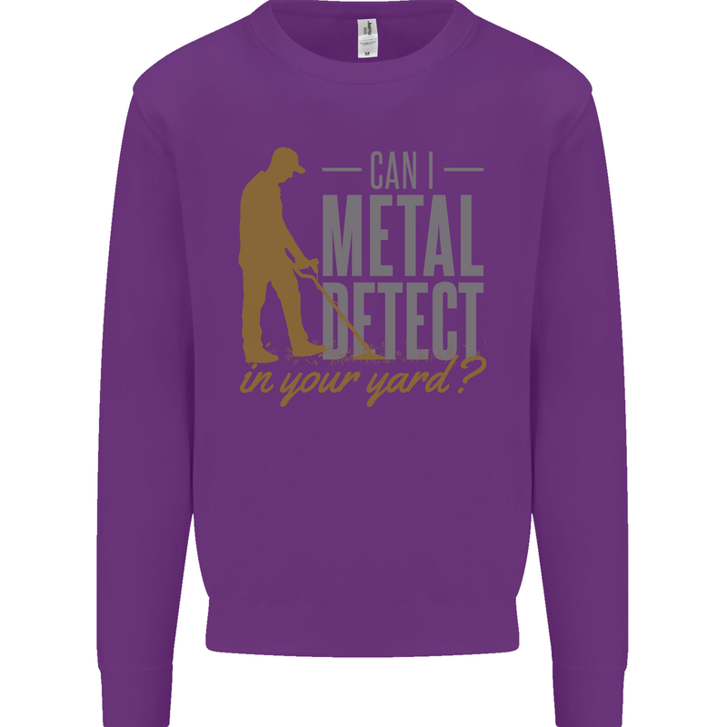 Can I Metal Detect Funny Detecting Detector Kids Sweatshirt Jumper Purple