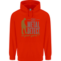 Can I Metal Detect Funny Detecting Detector Mens 80% Cotton Hoodie Bright Red
