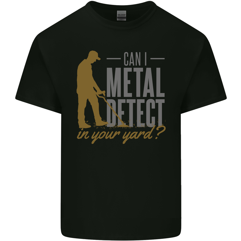 Can I Metal Detect Funny Detecting Detector Mens Cotton T-Shirt Tee Top Black