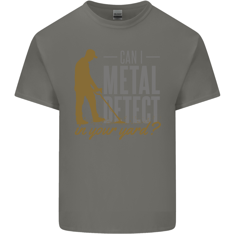 Can I Metal Detect Funny Detecting Detector Mens Cotton T-Shirt Tee Top Charcoal