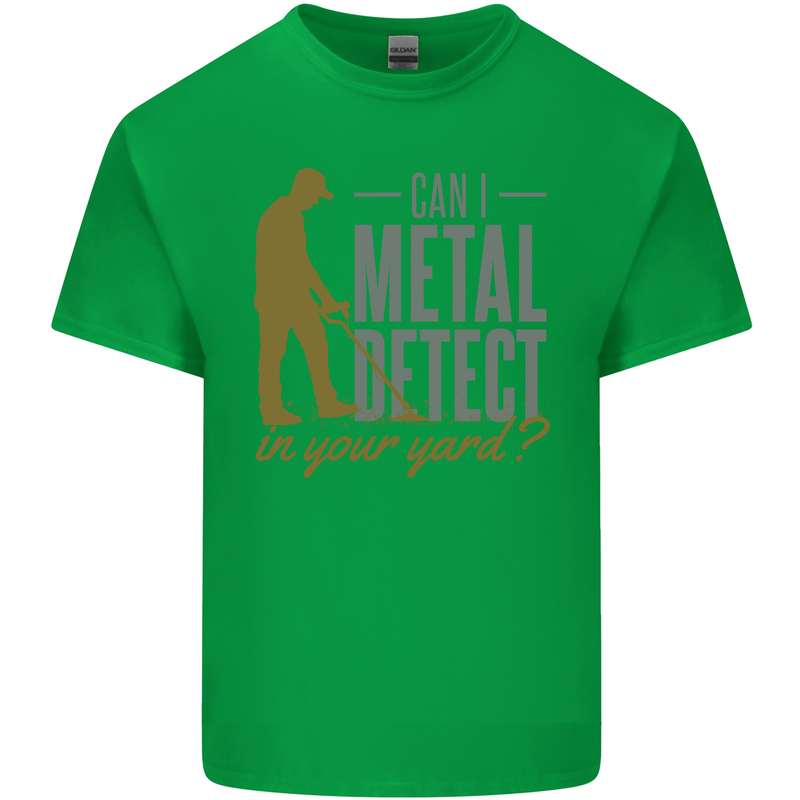 Can I Metal Detect Funny Detecting Detector Mens Cotton T-Shirt Tee Top Irish Green