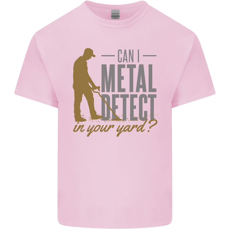 Can I Metal Detect Funny Detecting Detector Mens Cotton T-Shirt Tee Top Light Pink