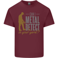 Can I Metal Detect Funny Detecting Detector Mens Cotton T-Shirt Tee Top Maroon