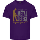 Can I Metal Detect Funny Detecting Detector Mens Cotton T-Shirt Tee Top Purple