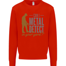 Can I Metal Detect Funny Detecting Detector Mens Sweatshirt Jumper Bright Red