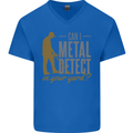 Can I Metal Detect Funny Detecting Detector Mens V-Neck Cotton T-Shirt Royal Blue