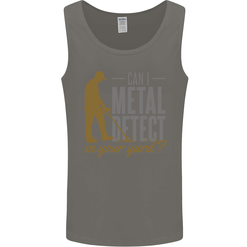 Can I Metal Detect Funny Detecting Detector Mens Vest Tank Top Charcoal