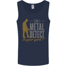 Can I Metal Detect Funny Detecting Detector Mens Vest Tank Top Navy Blue
