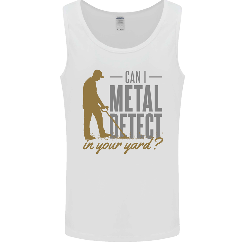 Can I Metal Detect Funny Detecting Detector Mens Vest Tank Top White