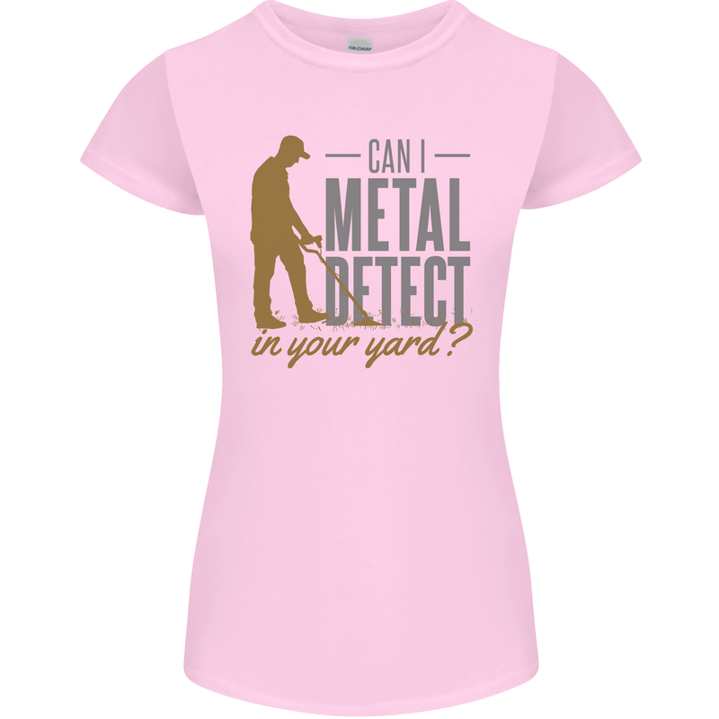 Can I Metal Detect Funny Detecting Detector Womens Petite Cut T-Shirt Light Pink