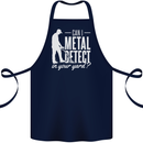 Can I Metal Detect In Your Yard Detecting Cotton Apron 100% Organic Navy Blue