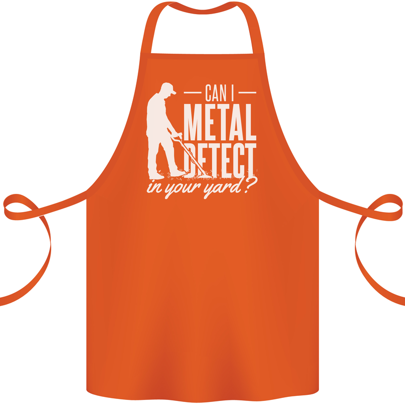 Can I Metal Detect In Your Yard Detecting Cotton Apron 100% Organic Orange