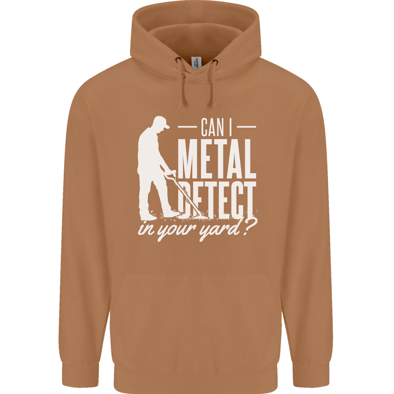 Can I Metal Detect In Your Yard Detecting Mens 80% Cotton Hoodie Caramel Latte