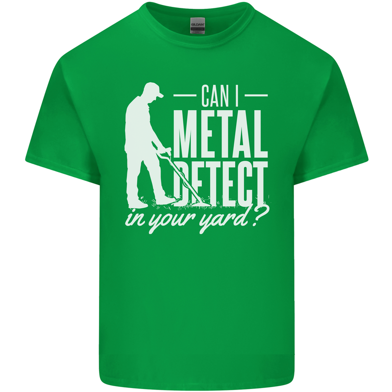 Can I Metal Detect In Your Yard Detecting Mens Cotton T-Shirt Tee Top Irish Green