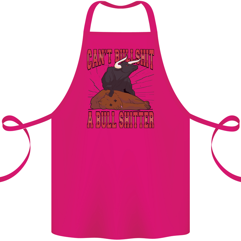 Can't Bullsh!t a Bullshiter Funny Offensive Cotton Apron 100% Organic Pink