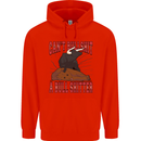 Can't Bullsh!t a Bullshiter Funny Offensive Mens 80% Cotton Hoodie Bright Red