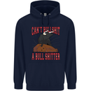 Can't Bullsh!t a Bullshiter Funny Offensive Mens 80% Cotton Hoodie Navy Blue