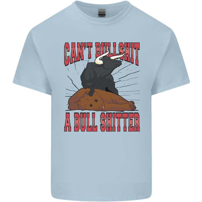 Can't Bullsh!t a Bullshiter Funny Offensive Mens Cotton T-Shirt Tee Top Light Blue