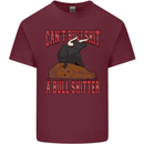 Can't Bullsh!t a Bullshiter Funny Offensive Mens Cotton T-Shirt Tee Top Maroon