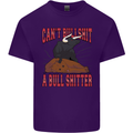 Can't Bullsh!t a Bullshiter Funny Offensive Mens Cotton T-Shirt Tee Top Purple