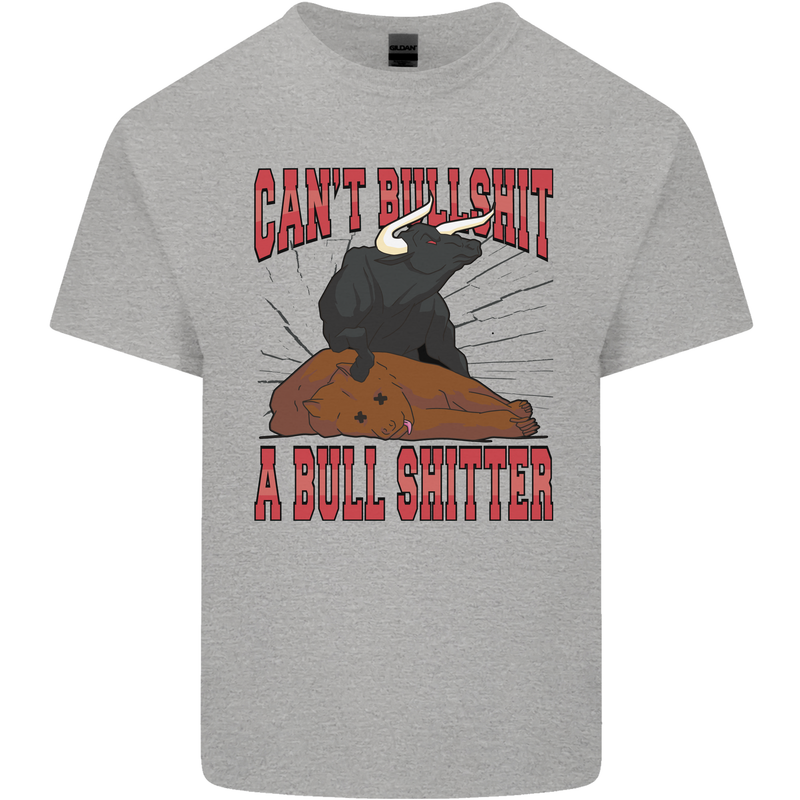 Can't Bullsh!t a Bullshiter Funny Offensive Mens Cotton T-Shirt Tee Top Sports Grey