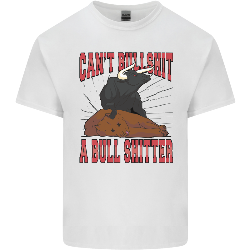 Can't Bullsh!t a Bullshiter Funny Offensive Mens Cotton T-Shirt Tee Top White
