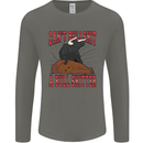 Can't Bullsh!t a Bullshiter Funny Offensive Mens Long Sleeve T-Shirt Charcoal