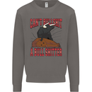 Can't Bullsh!t a Bullshiter Funny Offensive Mens Sweatshirt Jumper Charcoal