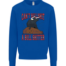 Can't Bullsh!t a Bullshiter Funny Offensive Mens Sweatshirt Jumper Royal Blue